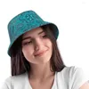 Bérets Dessin animé Microbes Sarcelle Code Geek Linux Chapeau de seau pour femmes hommes étudiants pliable Bob pêcheur chapeaux Panama casquette Streetwear