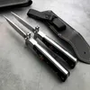 Finka-cuchillo plegable de bolsillo NKVD KGB, hoja pulida con espejo 440C EDC, táctica de supervivencia, autodefensa, aleta de caza para acampar