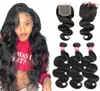 Brazilian Body Wave Human Hair Bundles With Lace Closure 4x4 Lace Closure With Straight Hair Bundles3851744