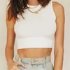 Tanks Femmes Femmes Tieback Crop Tops Sexy Filles Taille Haute Printemps Été Minceur Tricoté Mode Ins Solide Couleur Gracieuse Chic