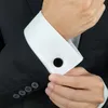 Vnox personnalisé graver boutons de manchette pour hommes géométriques en acier inoxydable boutons de manchette en métal personnalisé hommes manches ongles cadeau pour lui 231229