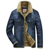 Homens blusão velo grosso quente inverno denim jaqueta jaquetas outwear jeans casaco masculino multibolsos roupas de cowboy 240102