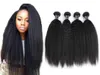 Ishow 8A Brazilian Virgin Hair 4 Bundles Kinky Straight Human Hair Extensions Coarse Yaki Straight for Women Girls All Ages Natura5593441