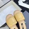 Designer Slippers Fisherman Chunky Woven Slippers c Double logo Fashion Casual Flats with box and dust bag