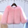 Girls Winter Jackets Winter Children's Fashion Clothes Baby Girls Faux Fur Tops Wool Coat Kids Girls Wool Coat Faux Fur Coat 231229