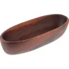 Tallrikar Acacia Träbricka Torkad fruktplatta Snack Sallad Bowl Solid Trim Wood Dish Bowls Dekorativt skrivbord