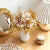 Decorative Flowers Natural Rose Babys Breath Bouquet Boho Dried Luxury Living Room Home Decor Wedding Table Decoration Gift Flower