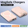 10000mah LED Display Magnetic Qi Wireless Fast Charging Power Bank in Cables Portable External Battery Magsafe for iPhone Samsung Xiaomi