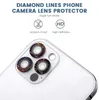 iPhone 15 Pro/iPhone 15 Pro Max Camera Lens Protector Bling 9H Hårdhet Scratch Proof Metal Individion Diamond Ring Protector, Stylish Accessoarer, Case Friendly