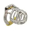 Medium Size Stainless Steel Male Chastity Device Cock Cage Penis Ring Lock Belt Adult Game Sleeves Sex Toys 240102