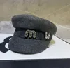 Berets projektant marki wiosenny letni czapki kobiety diamentowe litera plamy sboy cap baker boy hat