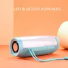 Bluetooth Speaker TG157 LED Flashing Soundbar Portable Outdoor Indoor Subwoofer Loudspeaker Support TF Card FM Radio Waterproof 240102