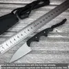 MINIMALISTA 2385 Cuchillo de hoja fija con mango de lino, mini collar EDC para exteriores, cuchillo con funda K