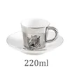 Creative Horse Anamorphic Cup Miroir Réflexion Colibri Tasse Café Thé Ensemble Avec Coaster 90ml220ml bouteille d'eau 240102