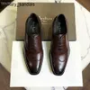 Berluti Hommes Chaussures En Cuir Formel Berlut Nouveaux Hommes Venezia Calf À Lacets Oxford Fait Main Coloré Affaires Rj