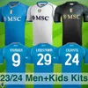 23 24 Napoli Soccer Jerseys- Editions.Premium för fans - Hem, borta, tredje satser, Kids 'Collection. Olika storlekar Anpassningsnamn, nummer