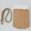 Gift Wrap 50Pcs Kraft Paper Package Cardboard Candy Box Wedding Valentine Boxes Lantern Hexagon Cases