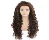 26quot Extra Long Brown Wig Heat Friendly Lace Front Synthetic Hair Curly Wig1601656