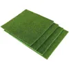 Tappeti 4 pezzi tappeto erba realistica giardino artificiale mini decorazione della casa ornamento in miniatura fata