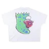 24SS T-shirts Blutosatire Billdog Wimpy Kid Tee Tees T-shirt met korte mouwen en print T-shirts Tops 1. Kwaliteit Hip Hop High Street Wit T-shirt