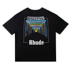 Magliette da uomo Rhude Magliette da uomo Designer per uomo Manica corta Rhudes Stampa Camicie Tee Top Magliette larghe Donna Top oversize Taglia asiatica