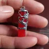 Natural Malay Jade Red Flaming Chinese Dragon Good Luck Pendant Delivery C7515287n