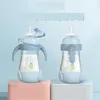 Baby Bottles Crystal Diamond Drop Resistant Glass Bottle Portable Cartoon Delivery Otdvn