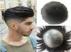 Pele fina homens peruca fina pele pu peruca para homens sistema de substituição cabelo humano em linha reta perucas naturais preto poli peruca alta6845724