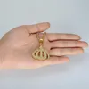 Shiny CZ Islam Pendant Halsband Kvinnlig rostfritt stål muslimsk collier för män kvinnor religiösa smycken gåva halsband295u