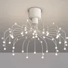 Żyrandole sypialni lampy sufitowe LED żyrandol do dekoracji salonu wisiorek do oświetlenia wewnętrznego Fancy Fighti