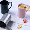 Copos nórdicos 400ml volume copo de café de aço inoxidável caneca de cerveja redonda com alça de metal chá tumbler vinho de viagem para dropship