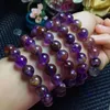 Link pulseiras genuína pedra natural colorido auralite 23 feminino homem roxo vermelho canadá contas redondas 6mm 8mm 10mm jóias