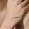 Collier Tifannissm de qualité supérieure pour femmes boutique en ligne Collier en or pur 14 carats avec nœud incrusté de diamants brillants pour femmes personnalisé 18 carats une tarte