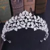 Accessoires de cheveux de mariage en cristal de couleur argent à la mode strass diadème de mariée et couronnes femmes princesse tête bijoux diadèmes 240102