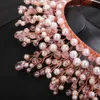 Cristal perle bandeau de mariée couronne femmes ornements à la main rose accessoires de cheveux de mariage bijoux fête mariée casque diadèmes 240102