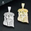 Hip Hop Jesus Necklace Pendant Full of Zircon Gold Silver Pendant Cuban Personalized Pendant