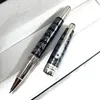 Specialutgåva runt om i världen i 80 dagar Rollerball Pen Dark Blue Black Metal 145 Ballpoint Pen Office Writing Fountain Pennor med serienummer