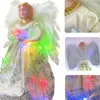 Christmas Decorations Glowing Angel Tree Topper With Lights Treetop Figurine 11.8 Inch Versatile For Indoor Home