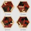 Peintures Puzzles hexagonaux en bois IQ jeu jouets éducatifs pour enfants enfants adultes Tangram conseil casse-tête Montessori cadeaux