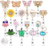 Other Office School Supplies L Retractable Name Card Badge Holder Crystal Id Reel Clip Rhinestone Cute Nursing With For Women Do S3777956