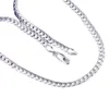 Ciondoli in argento sterling 925 con catena laterale completa da 6 mm per donna uomo set di gioielli di moda regalo di nozze