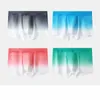 Underbyxor 2024 Brand Gradient Men Boxer Underwear Homme Mens Boxers Slip Para Hombre Panties Man Cuecas Masculina 4pcs