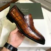 Berluti Zapatos de cuero para hombre Formal Berlutis Nuevo calzado Gaspard para hombre Lefu con cuero de vaca pulido y patrón de piedra Casual Business Rj