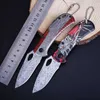 Stainless steel keychain small knife pocket mini hanging handle folding fruit outdoor self-defense