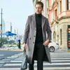 Trenchs de hommes Automne Hiver Mode Vestes Homme Chaud Long Manteau Coupe-Vent Mâle Survêtement Pardessus Britannique Slim Veste Hommes Vêtements