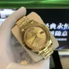 Con scatola originale Orologio di lusso di alta qualità 41mm Movimento in oro giallo 18 carati Automatico Mens GD Bracciale Orologi da uomo 08