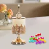 Bouteilles de stockage Style européen Décoratif Candy Jar Bougeoir avec couvercle Cupcake Stand Dessert Plat pour mariage Salle de Noël Accueil