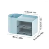 Förvaringslådor Desktop Cosmetic Organizer Transparent Small Drawer Cabinet Ins Style Pen Holder Boxpen fat