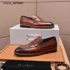 Berluti Mens Leather Shoes Formal Bruti Mens High End Quality Cow Business Dress Casual Step on Lazy Rj 4WC0 XHLY