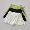 Aktive Shorts Sport Yoga Rock Badminton Tennis Hose Halbkörper Schnell trocknende Tasche Seitlicher geteilter Riemen für Oberbekleidung